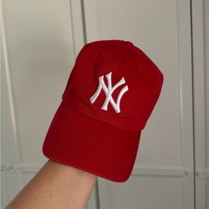 Red NY Logo Cap Yankees